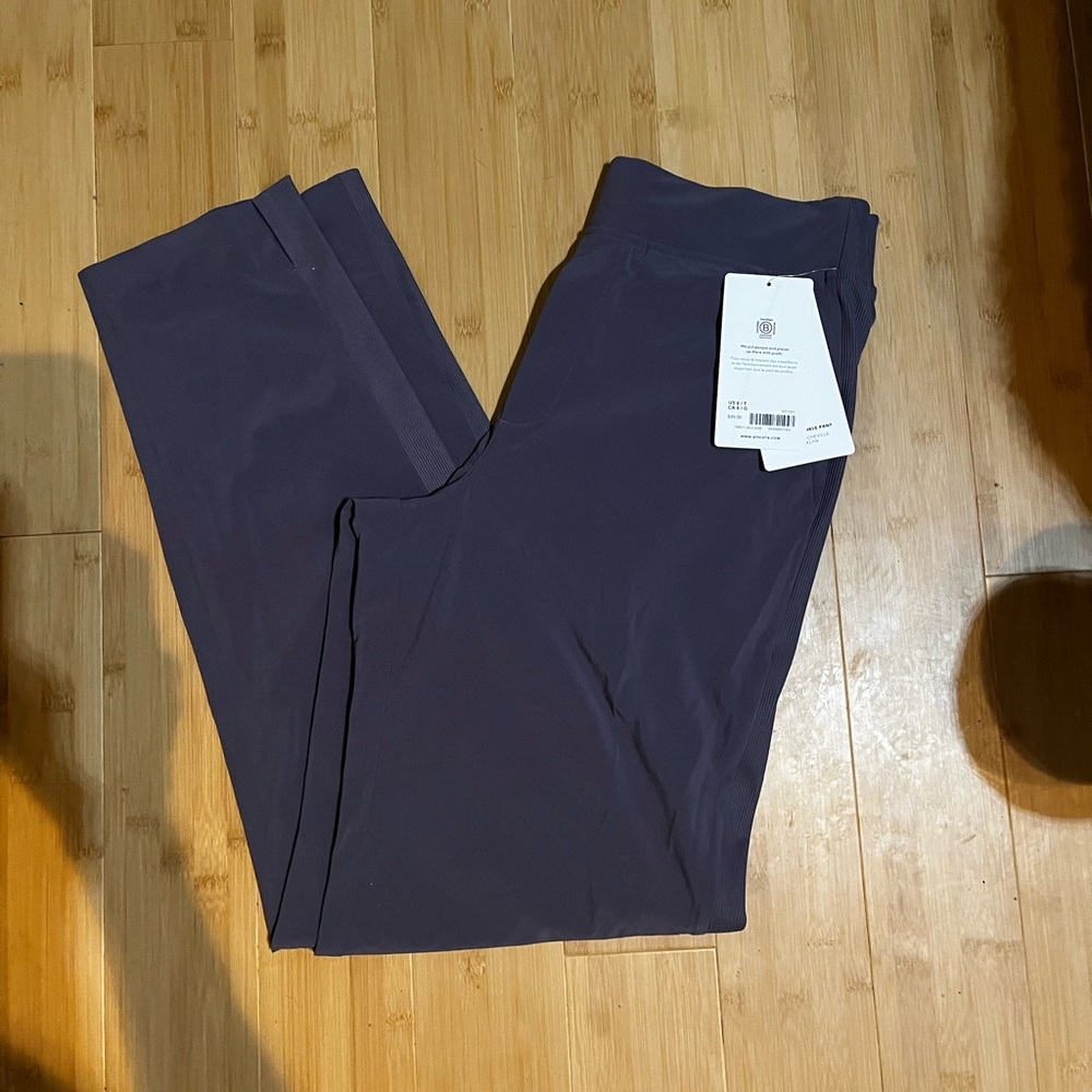 Athleta Brooklyn  Ankle Pants purple size 6 T tall NWT